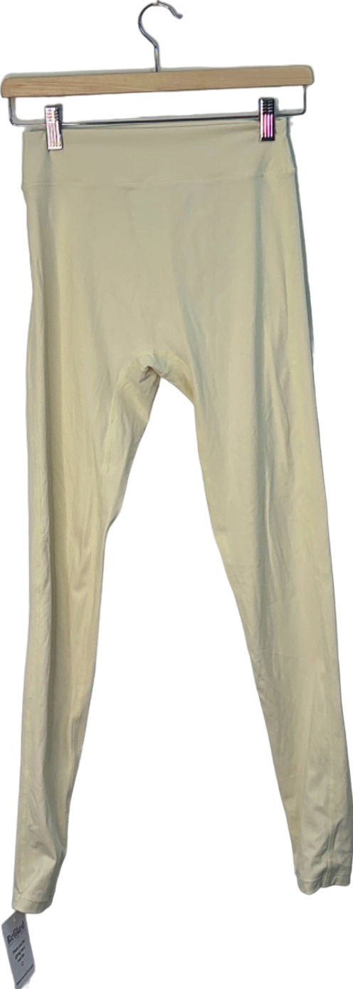 PrettyLittleThing Cream High-Waisted Leggings Size UK 8