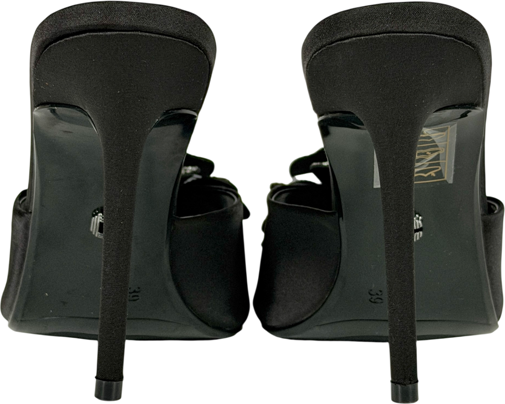 Carvela Black Fiore Mule Heel UK 6 EU 39 👠