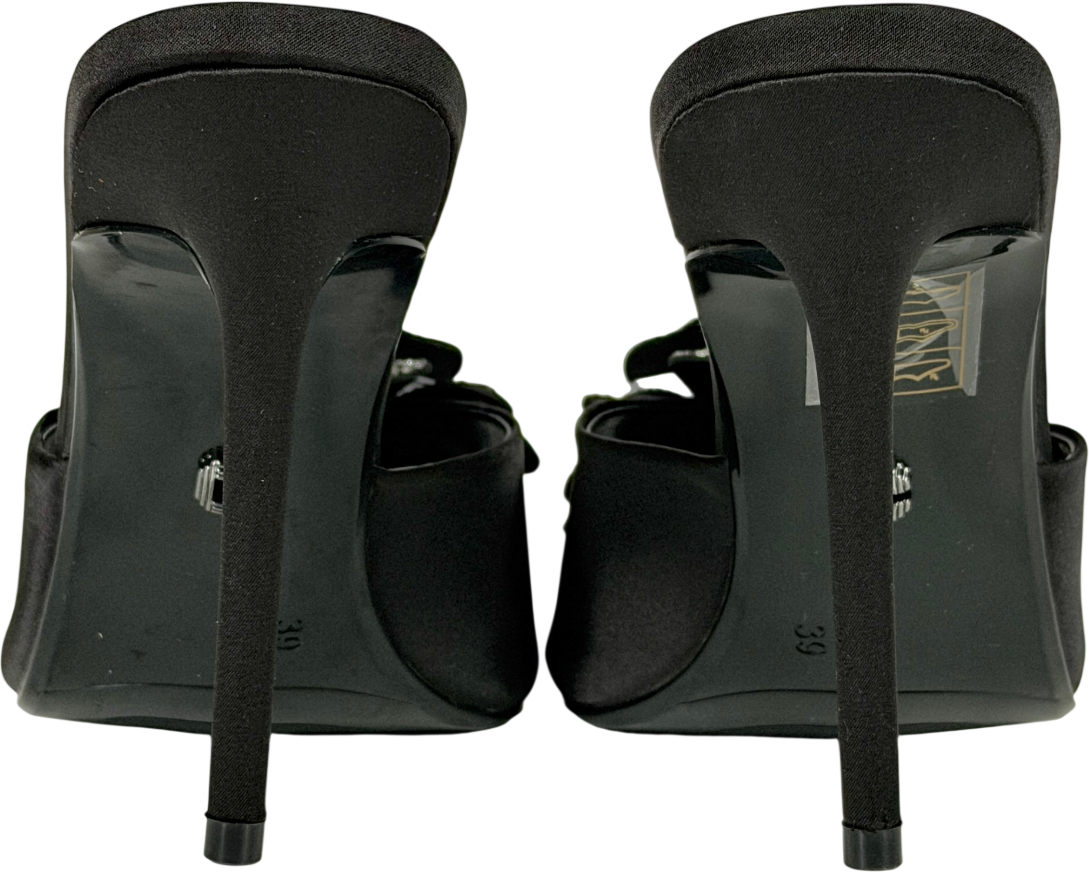 Carvela Black Fiore Mule Heel UK 6 EU 39 👠