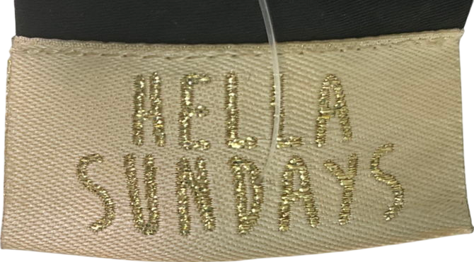 hella sundays Black Mia Slip Dress UK S