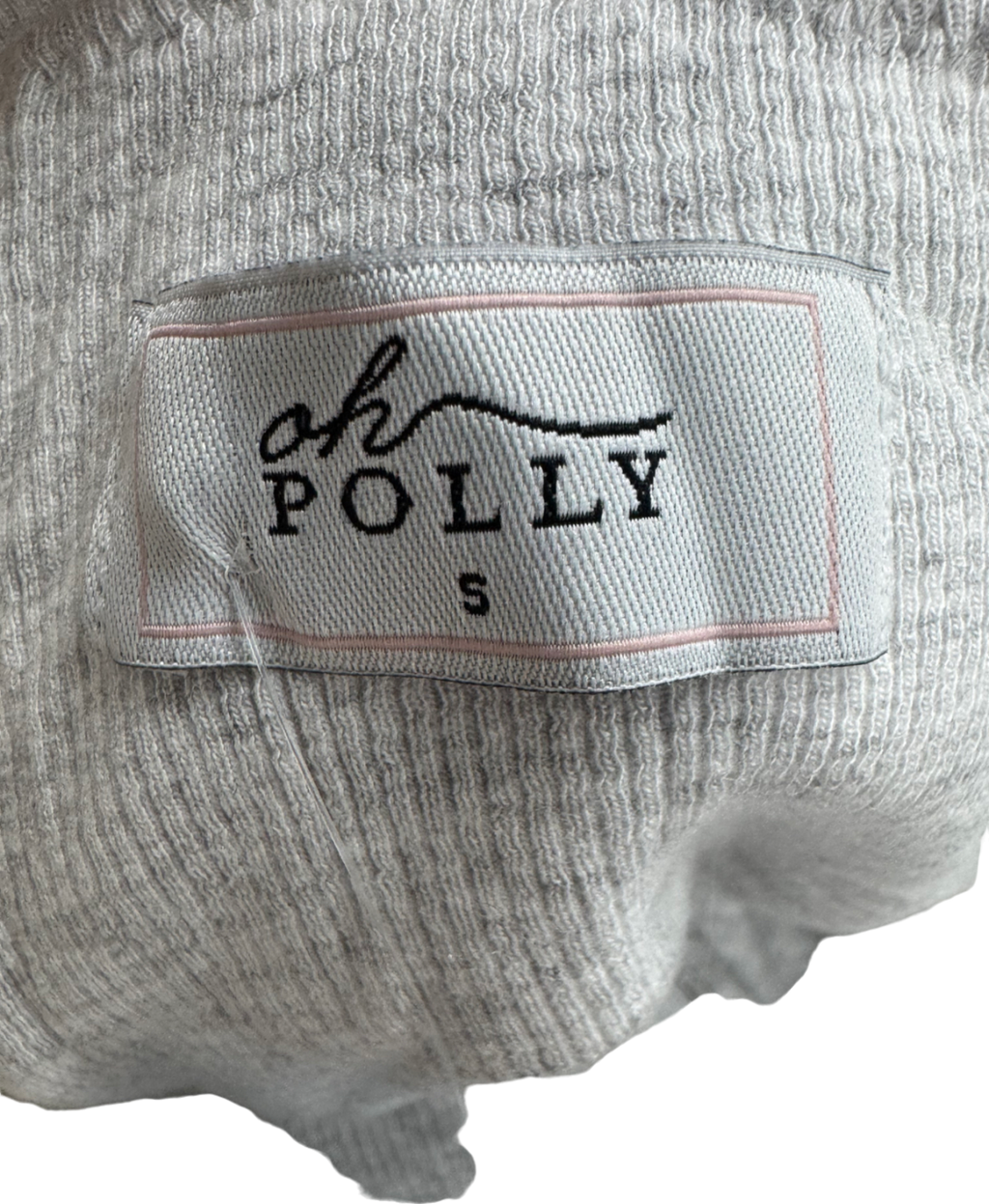 Oh Polly Grey Fold Over Kick Flare Trousers UK S