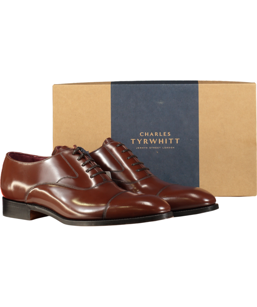 Charles Tyrwhitt Brown Leather Oxford Shoes UK 10.5 EU 44.5 👞