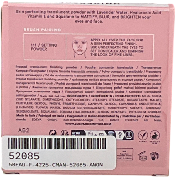 ZOEVA Set & Forget Pressed Translucent Finishing Powder Universal 10g