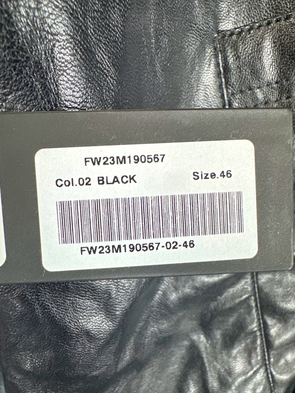 GCDS Black Faux Leather Oversize Jacket UK XL