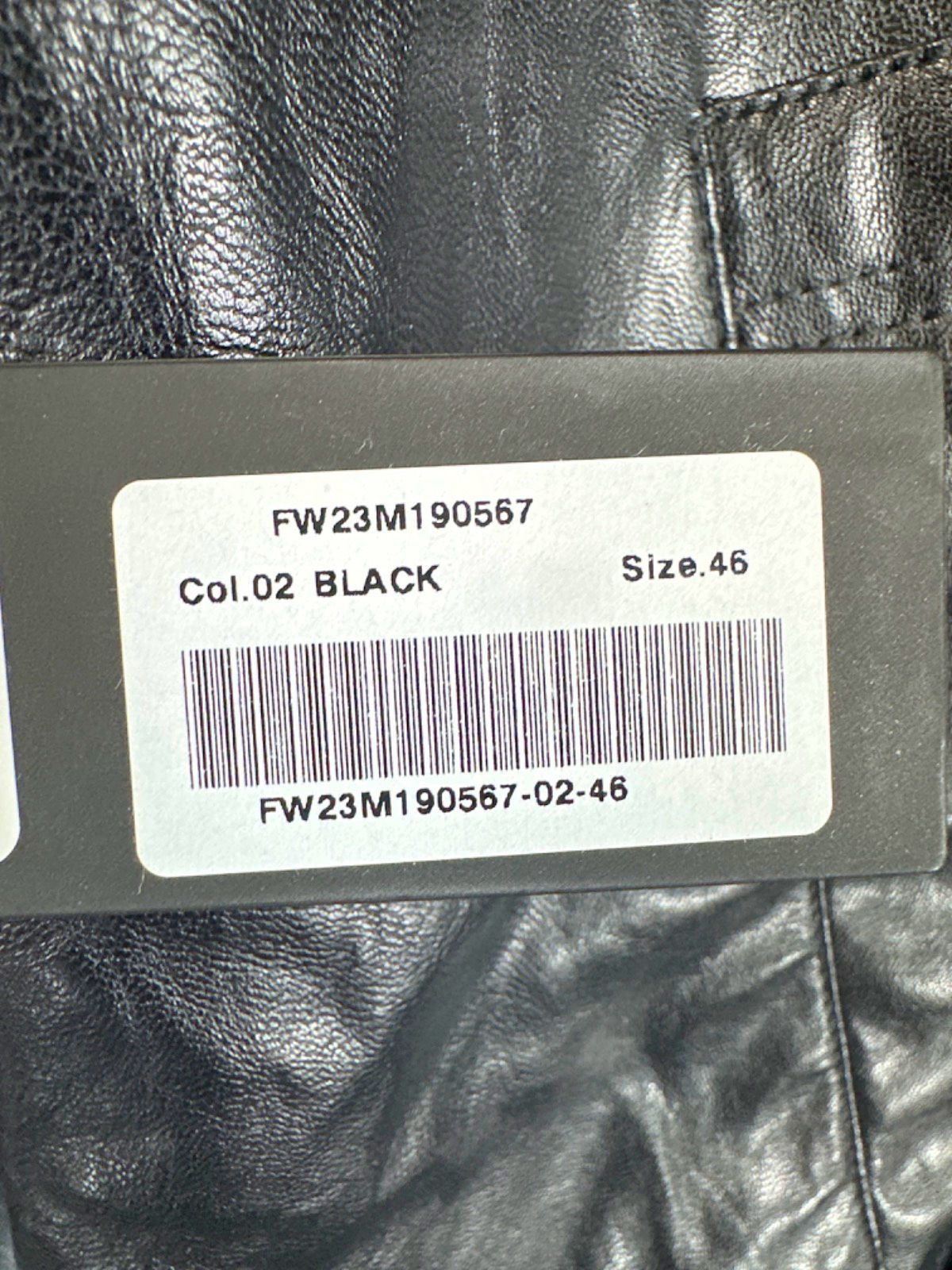 GCDS Black Faux Leather Oversize Jacket UK XL