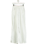 aexae White Linen High-rise Trouser UK XS