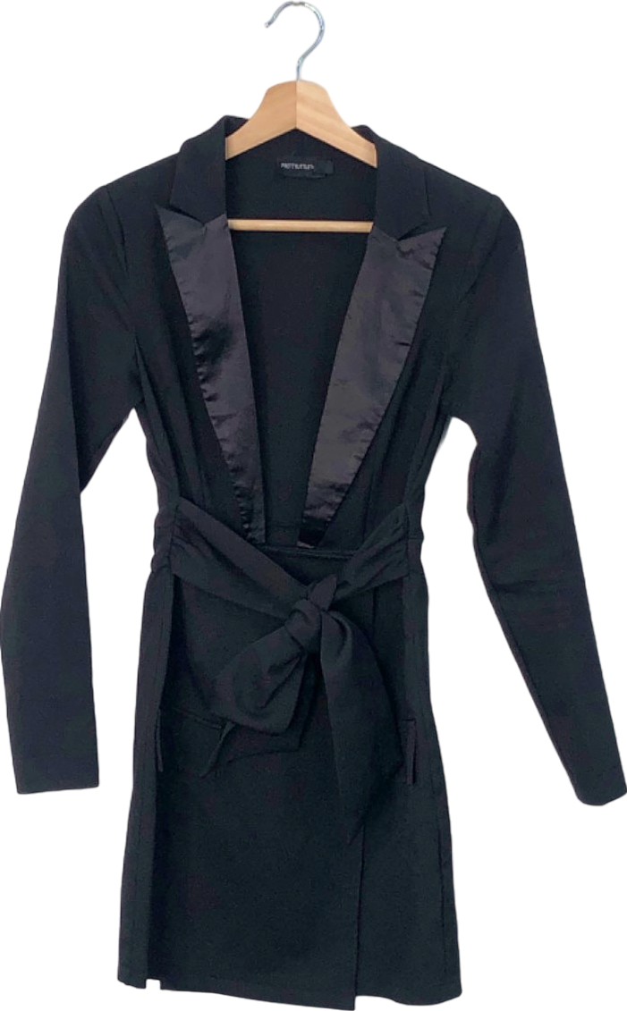PrettyLittleThing Black Blazer Dress Size UK 6