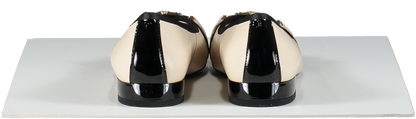 Geox Cream Sand/black Leather Ballerina Pumps Shoes BNIB UK 2.5 EU 35.5 👠