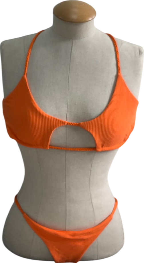 Frankies Bikinis Bright Orange Bikini Set UK M