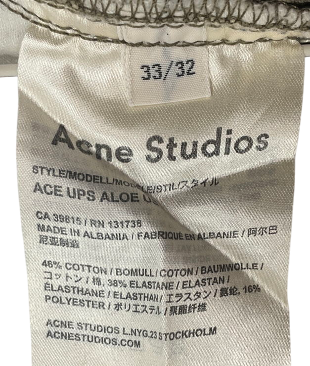 Acne Studios Green Ace Ups Aloe Us Tapered Jean W32