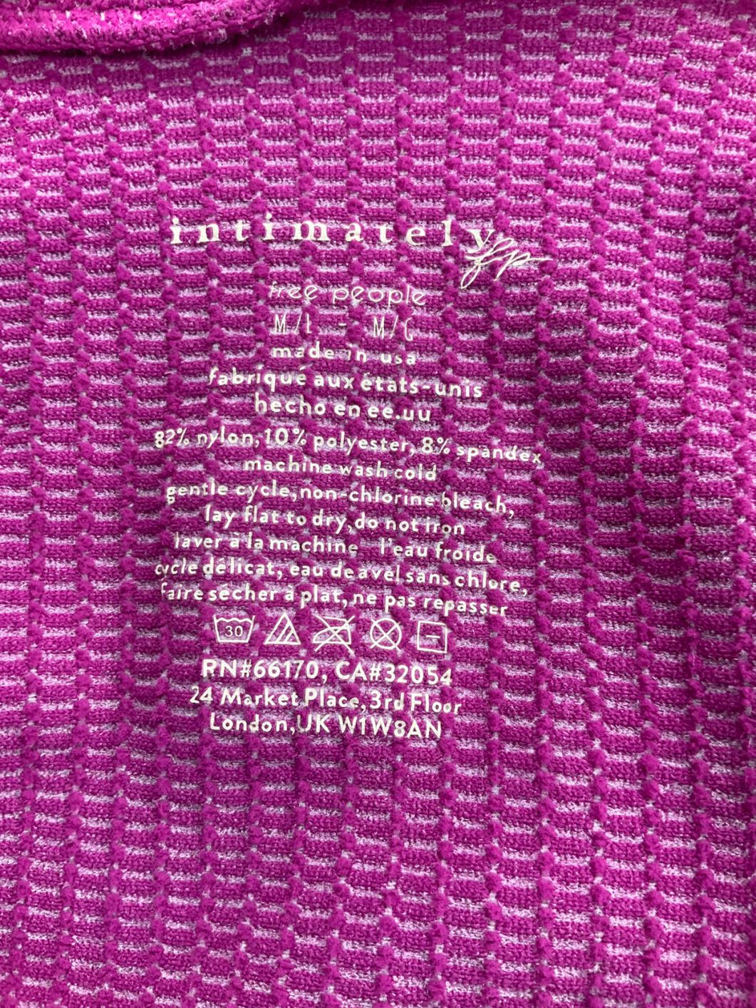 Free People Purple Clean Slate Seamless Layering top UK M/L