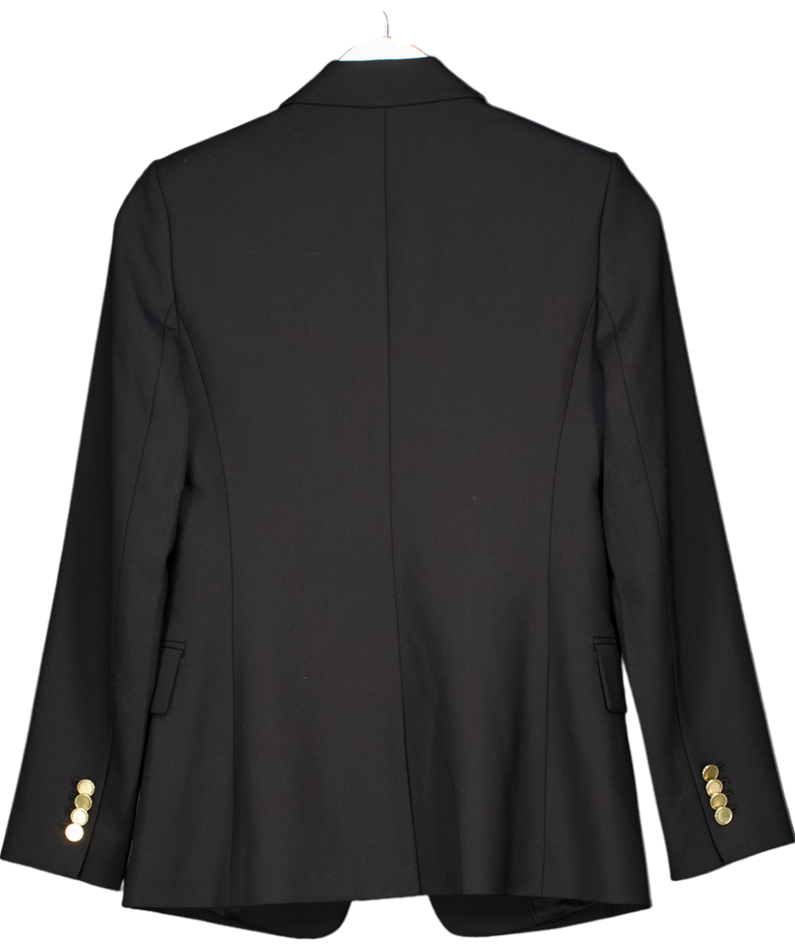 Club Monaco Black Single Breasted Wool Blend Blazer UK XS