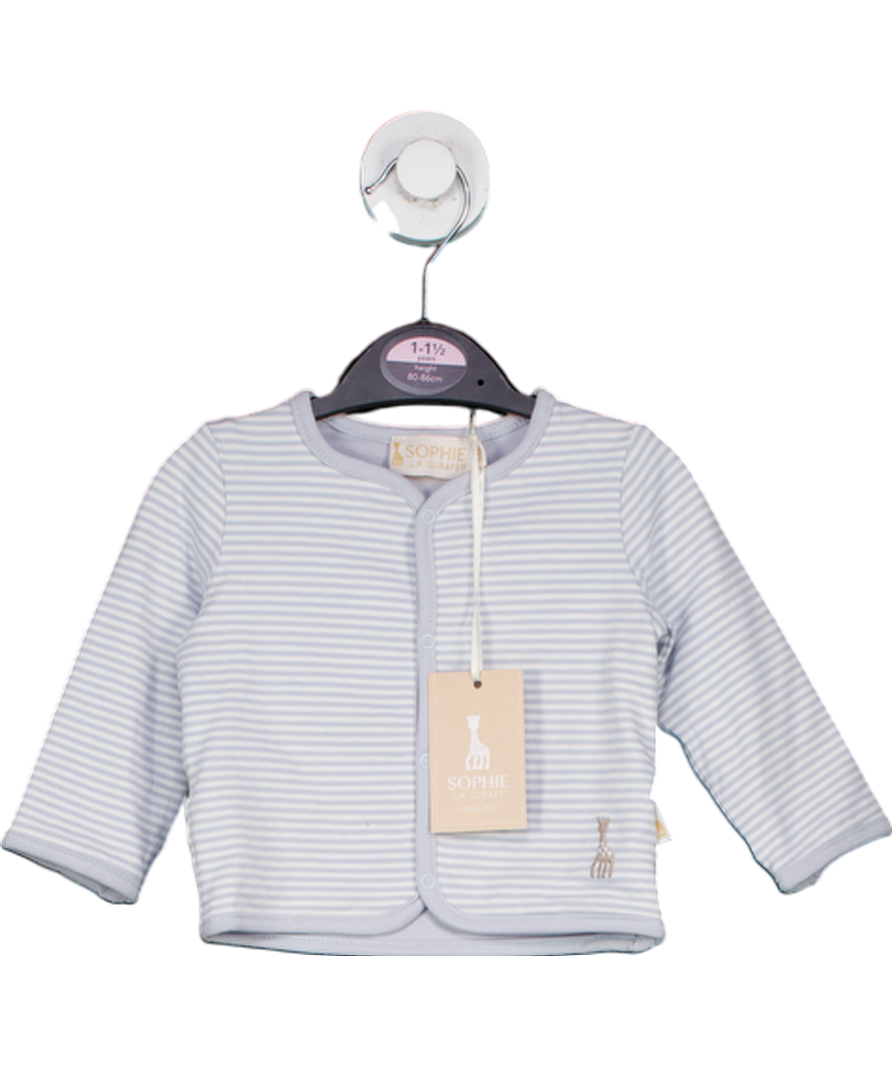 sophie la girafe Blue Striped Reversible Jacket 0-3 Months