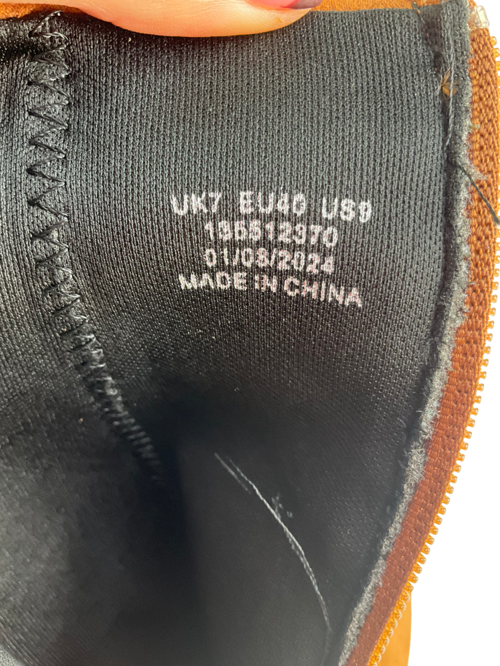 ASOS Brown Ellis Toe Cap High-heeled Boot In Tan UK 7 EU 40👠