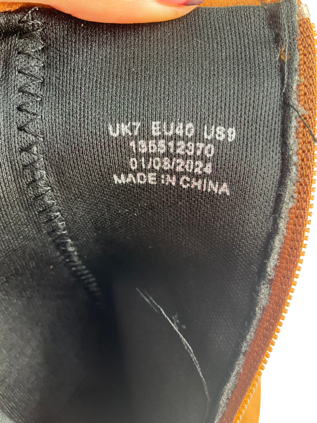 ASOS Brown Ellis Toe Cap High-heeled Boot In Tan UK 7 EU 40👠