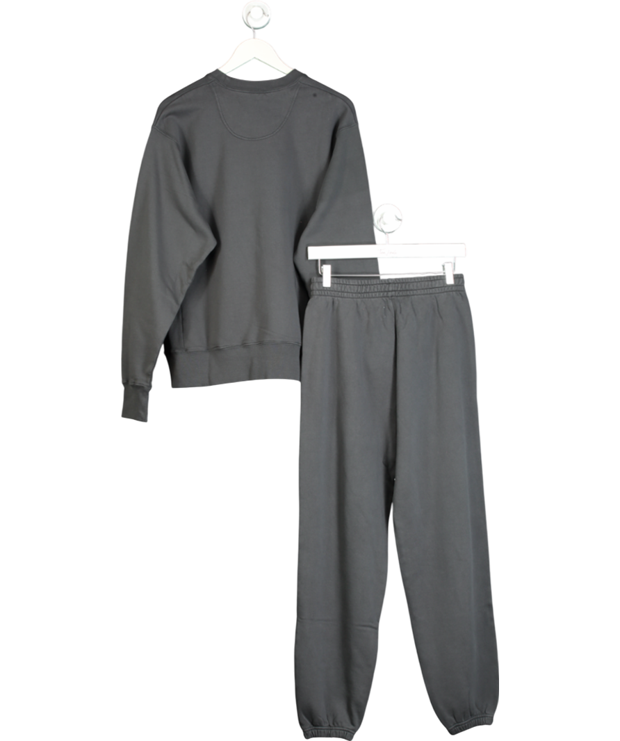 7 Days Active Grey Monday 100% Organic Cotton 2-piece lounge tracksuit Set UK S