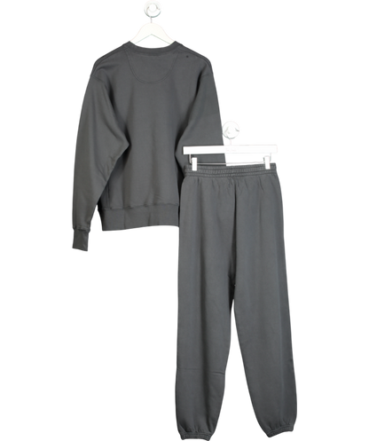 7 Days Active Grey Monday 100% Organic Cotton 2-piece lounge tracksuit Set UK S