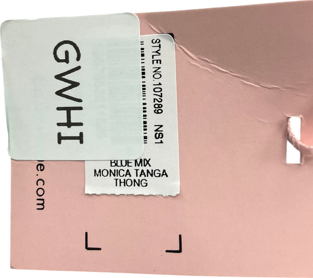 boux avenue Blue Monica Tanga Thong UK 6