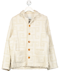 Lucy Folk Beige Towelling Shirt Jacket UK XS