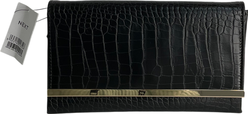 Next Black Clutch Bag With Detachable Body Chain One Size