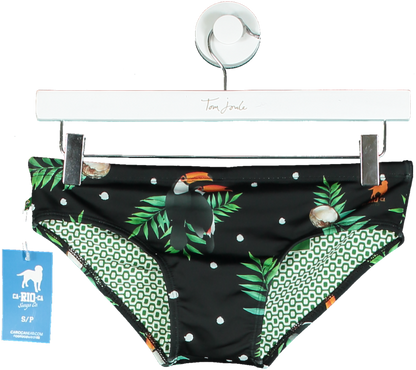 Carioca Black Toucan Print Bikini Bottoms UK S