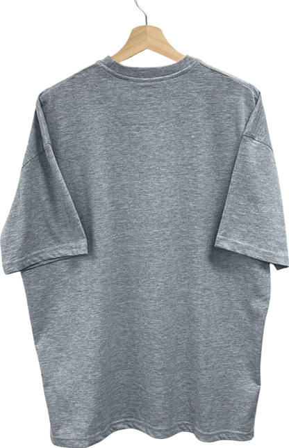 PrettyLittleThing Ash Grey Cotton Oversized Boxy T-shirt UK 8