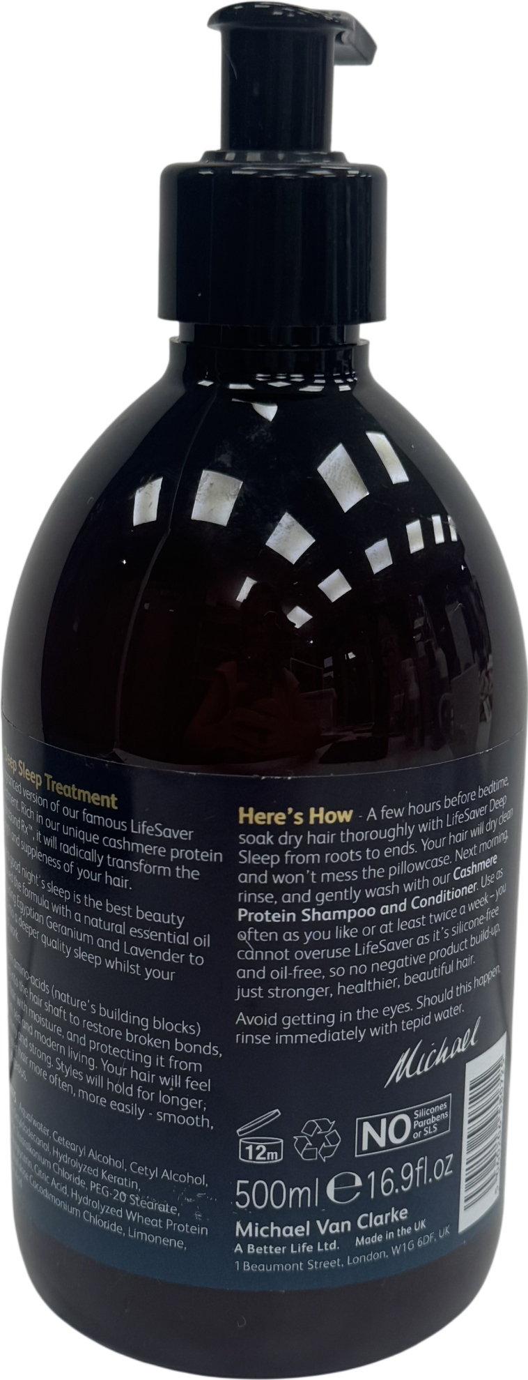 Michael van clarke Lifesaver Deep Sleep Overnight Treatment 500ml