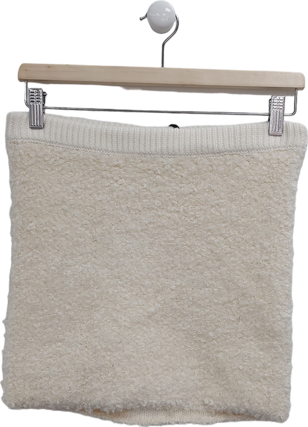 grlfrnd Cream Lex Boucle Skirt UK S