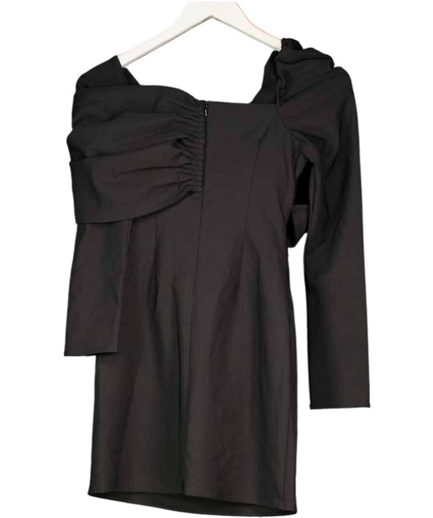 PRETTY LAVISH Black Naomi Exaggerated Bow Mini Dress UK 6