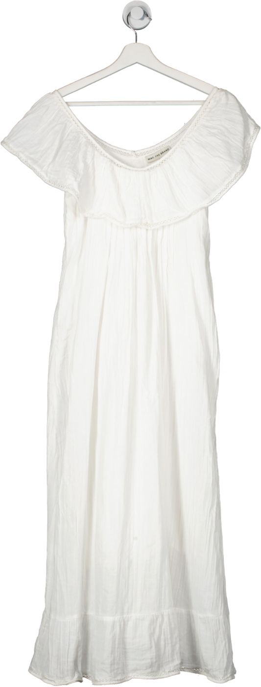 WAT. THE BRAND White Frill Neckline Dress UK 6
