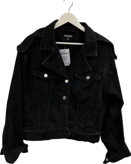 WRSTBHVR Black Frank Denim Jacket UK M