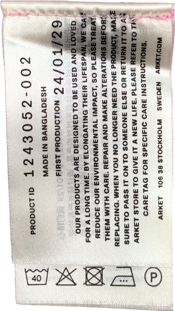 Arket Pink Relaxed-fit Poplin Shirt UK S