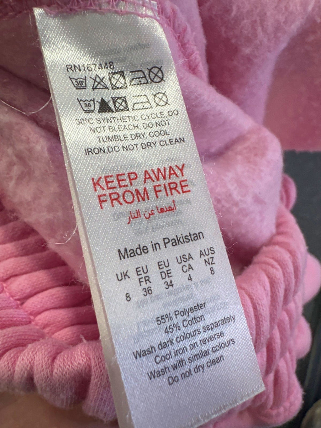 Barbie Pink Fleece Joggers UK 8