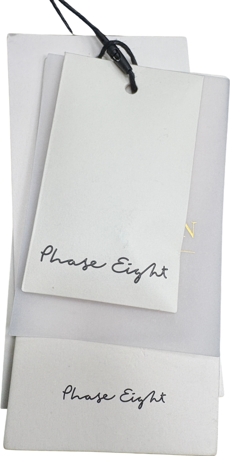 Phase Eight Blue Audrey Jewelled Neck Midi Dress UK 8