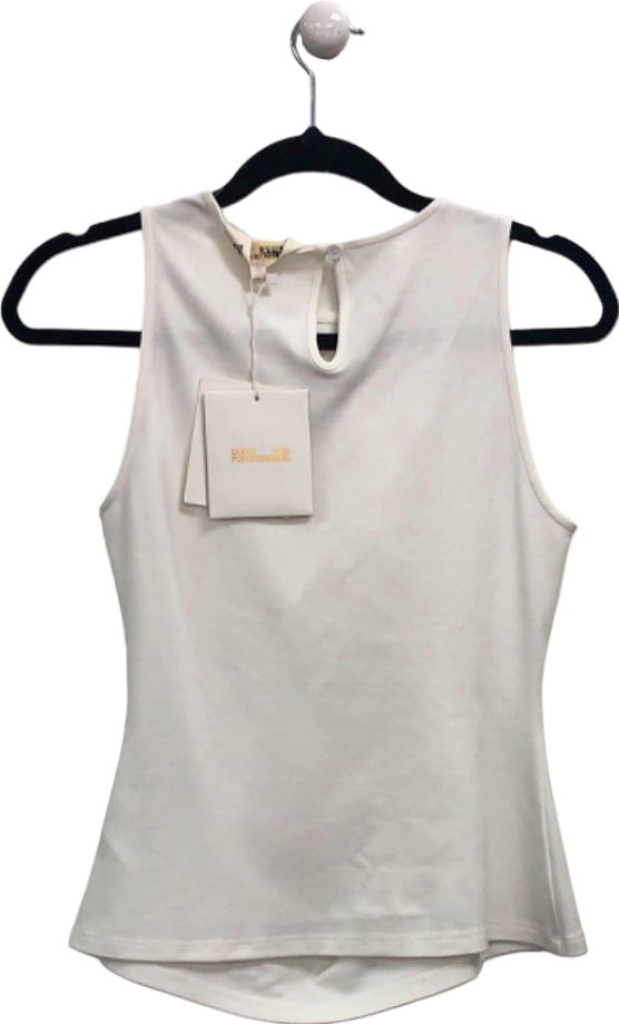 Diane Von Furstenberg White Sleeveless Top UK S