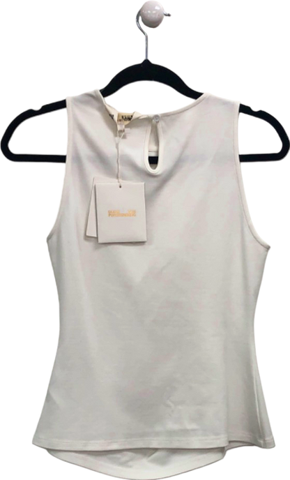 Diane Von Furstenberg White Sleeveless Top UK S