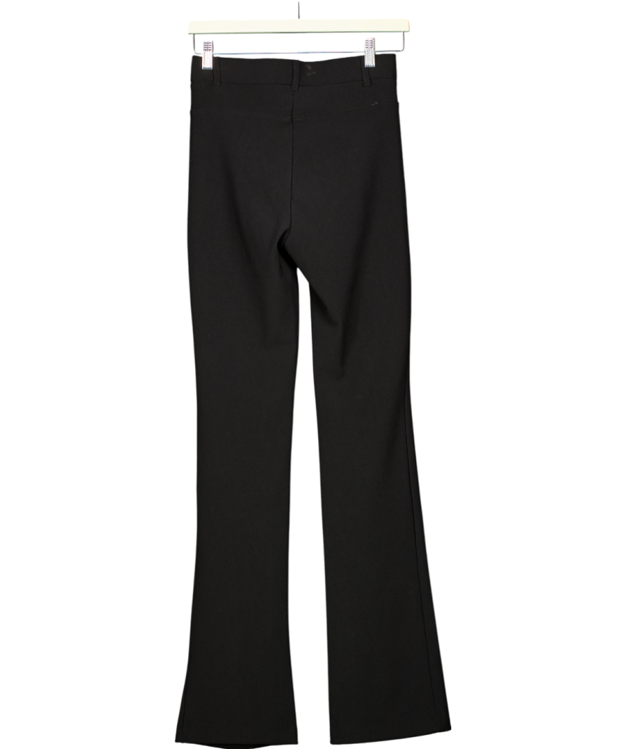 ZARA Black Flared Split Bottom Trousers UK S