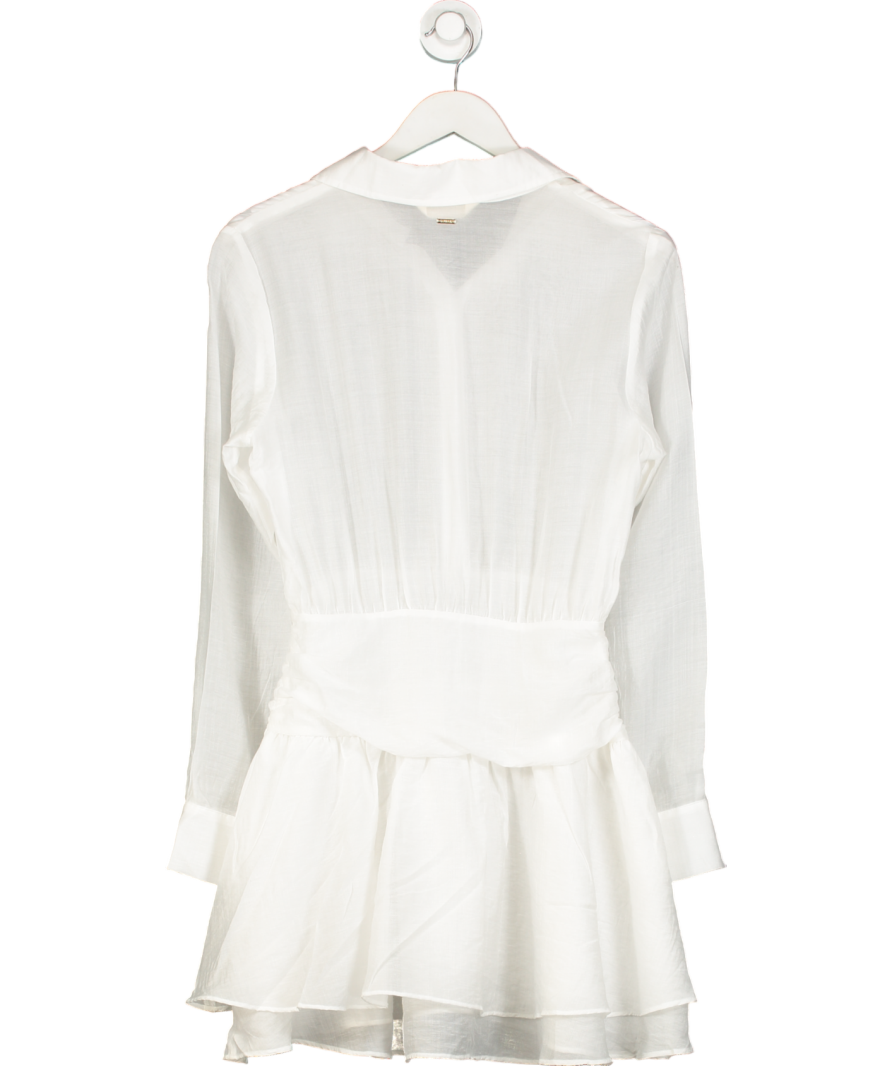 lounge White Sheer Shirt Dress UK 8
