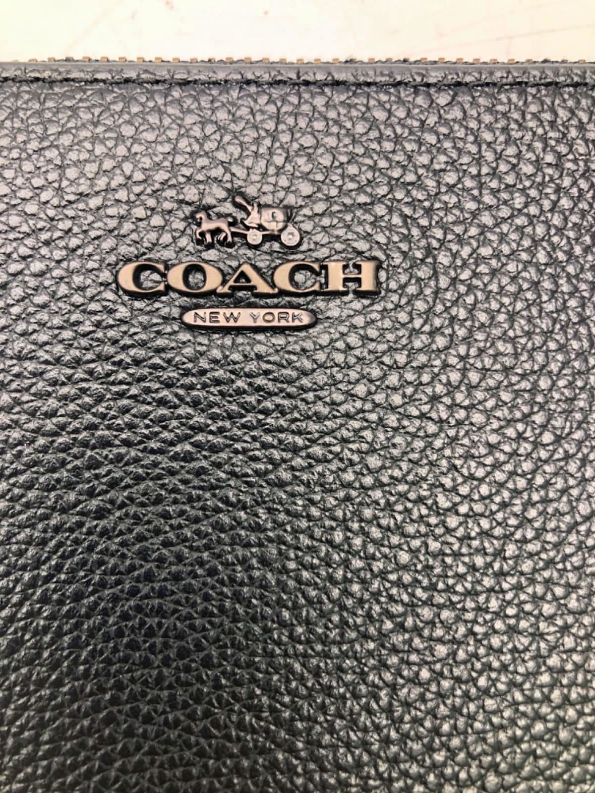 Coach Black Prairie Rivets Detailed Small Wristlet