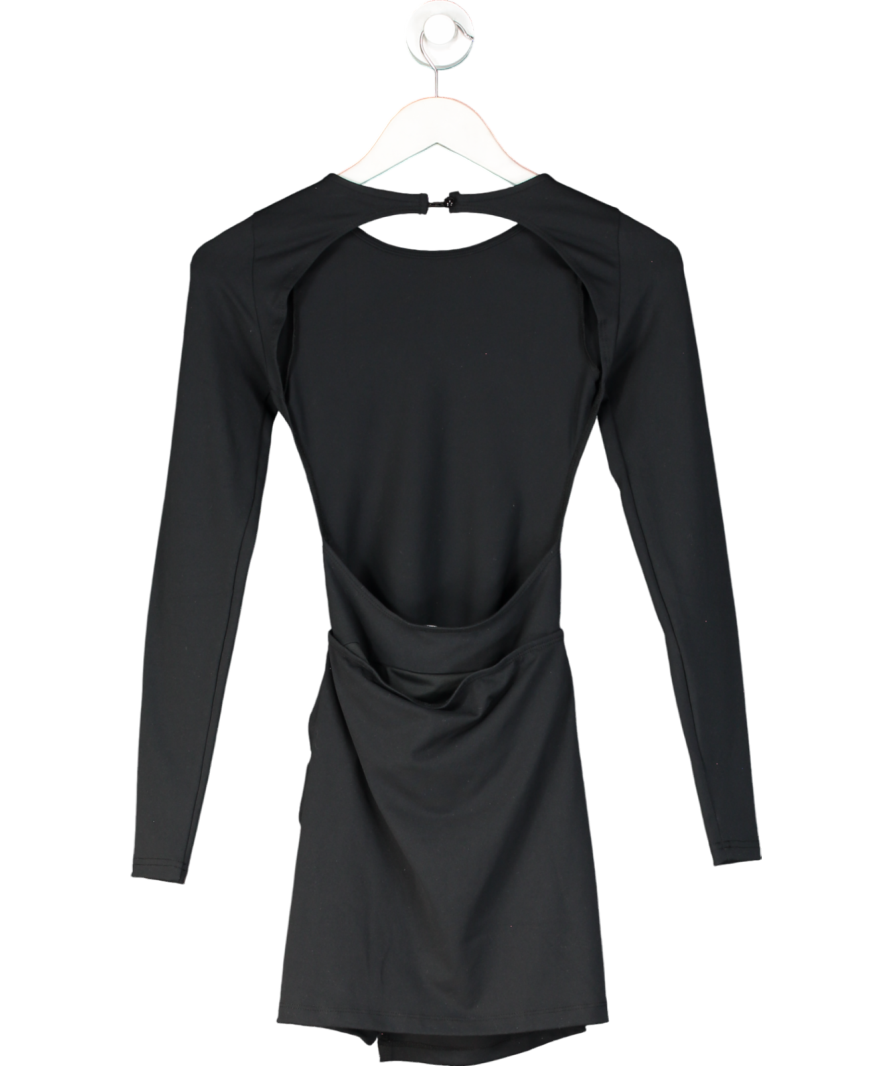 White Fox Black Do What I Do Long Sleeve Mini Dress UK XS