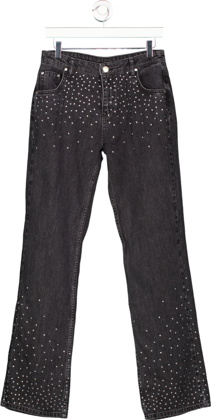 Couture Black Studded Jeans UK 10