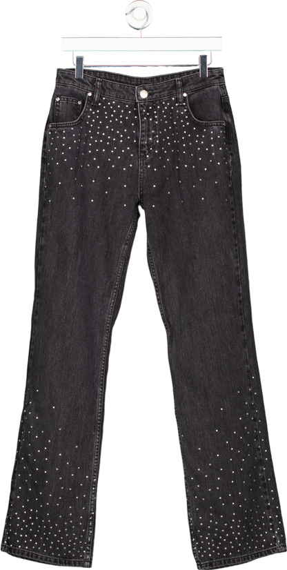 Couture Black Studded Jeans UK 10