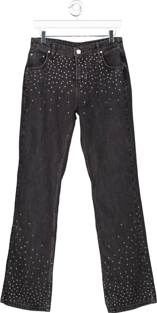 Couture Black Studded Jeans UK 10