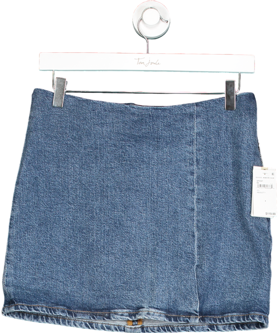 Good American Blue Denim Mini Skirt W27