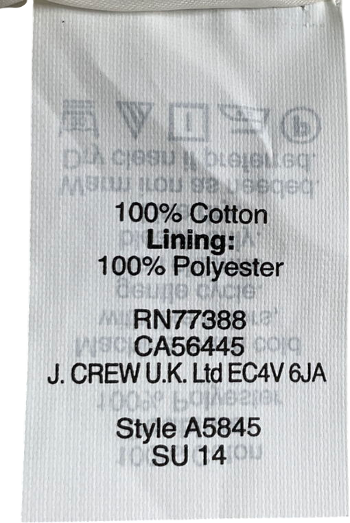 J.crew Blue /White Seersucker Pencil Skirt UK M