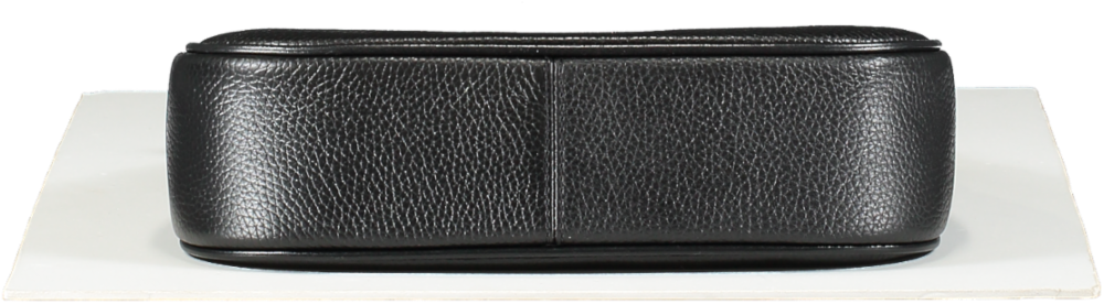Michael Kors Piper Black Pebbled Leather Shoulder Bag with gold hardware BNWT
