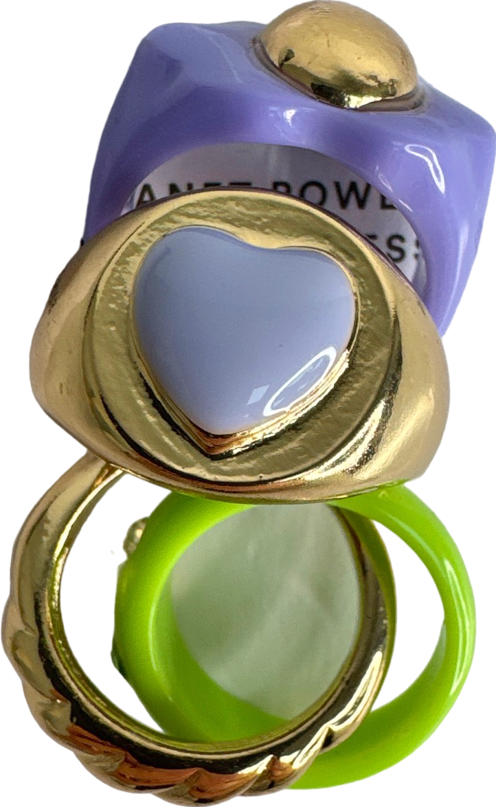 Monki Multicolour Ring Set M/L