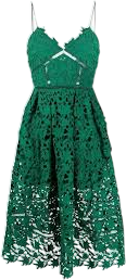 SELF PORTRAIT Emerald Green Azaelea Floral-embroidered Woven Midi Dress UK 10
