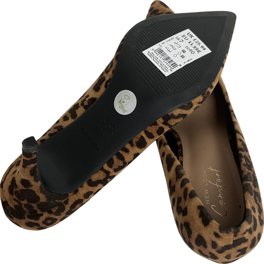 New Look Leopard Print Heels UK 7 EU 40 👠