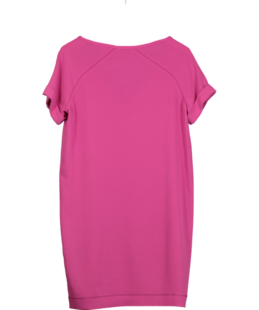 Joseph Pink Fuchsia Short Sleeve V Neck Crepe Stretch Dress UK 12